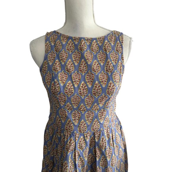 ESHAKTI Multicolor Leaf Print A Line Dress Size 2 - Picture 7 of 8